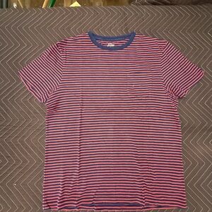 J. Crew Navy and Red Striped Tee